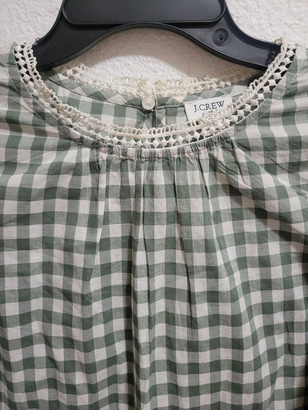 J. Crew Gingham Ruffle Blouse - Picture 3 of 5